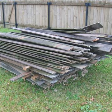 What to do with a pile of old fence boards?