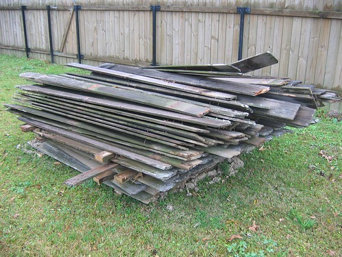 What to do with a pile of old fence boards?