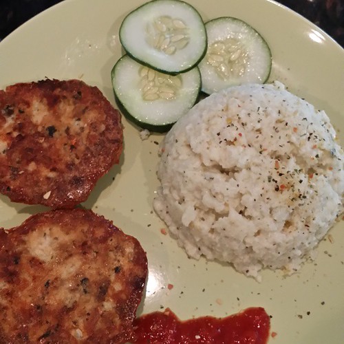 Baked salmon patties with garlic parmesean