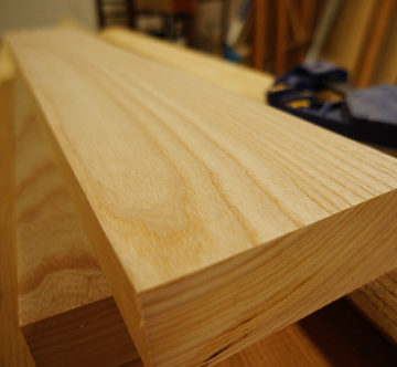 planed ash for workbench