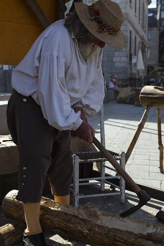 old carpenter working, 18th-Century