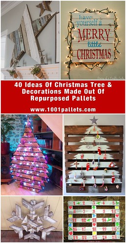 40 Ideas Of Christmas Tree & Decorations Made Out Of Repurposed Pallets