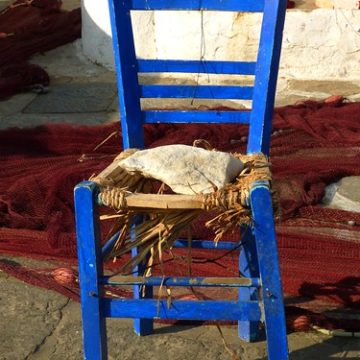 Chair and fishing nets