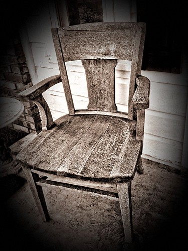 Wooden Chair JixiPix Dramatic BW