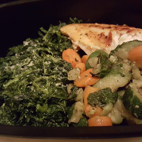 Added fish, sauteed spinach, zucchini, and a few carrots to the mix on #mealprepsunday , best way to your game plan!  #lazylowcarb #keto #lowcarb #lunch #mealprep #ketosis #yum #foodpics #spinach #lchf #paleo #glutenfree #atkins #zucchini #food #foodpics