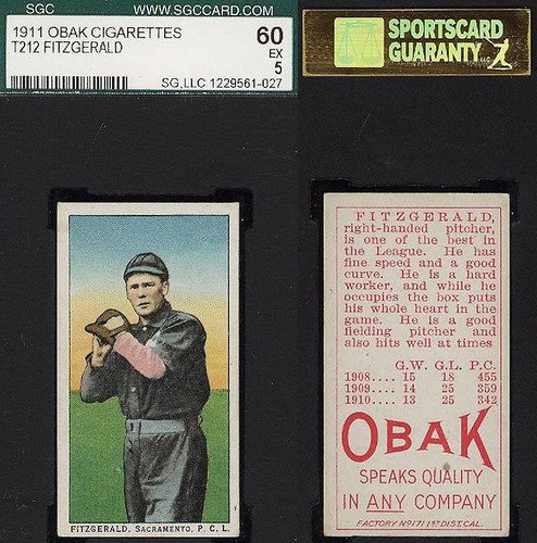 1911 T212-3 Obak Cigarettes Baseball Card - JOHN / JACK