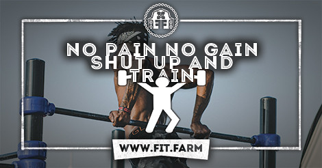 NO PAIN, NO GAIN. SHUT UP AND TRAIN.