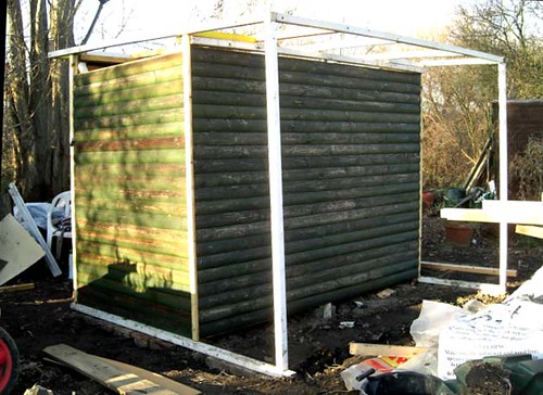 View of the shed in sunlight