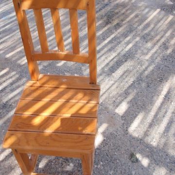 a chair, sandalye