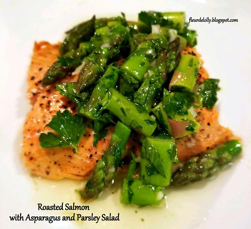 Roasted Salmon with Asparagus and Parsley Salad