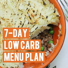 Top menu ideas for a low carb diet plan