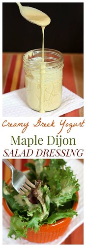 Creamy Greek Yogurt Maple Dijon Salad Dressing