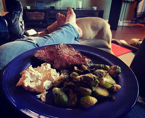 Made the mistake of weighing myself this morning. Back on that keto train! Also, Ben’s about 2 weeks into keto and he’s been needing some help getting enough fat in. So tritip, bacon Brussels sprouts, and Parmesan artichoke dip. #FatIsSoTasty