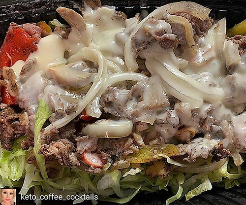 Reposted from @keto_coffee_cocktails - @jerseymikes Big Kahuna Steak “sub in a tub” with extra lettuce! If you get on their website you can see what the nutrition info is as you customize! This tub is around 500 calories and 9-10g of carbs and sooooo deli