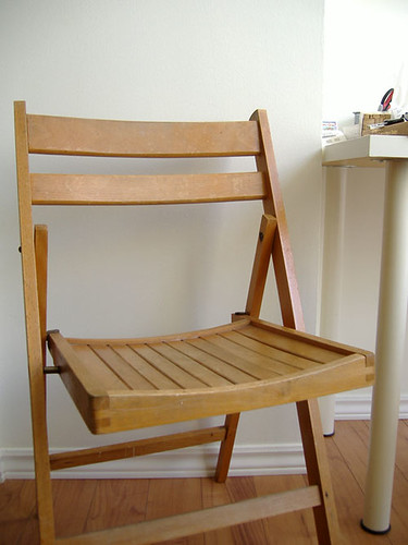 wooden folding chair