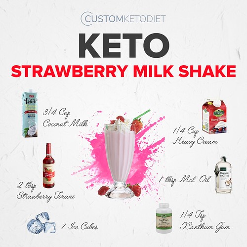 6-Keto-Strawberry-milk-shake