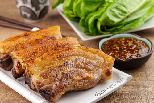 5 Grilled pork belly with ssamjang dipping sauce