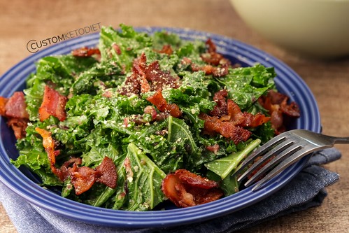 6 Warm Kale Salad in bacon vinaigrette