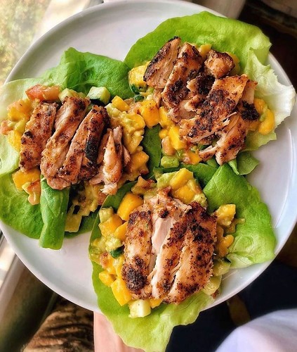 Mango Chicken Lettuce Wraps ~