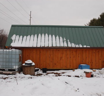 Shed w/ First Snowfall