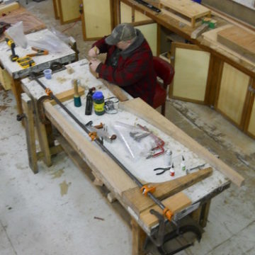 Port Hadlock WA - Boat School - Powell Expedition Whitehalls for the BBC - building the transom log