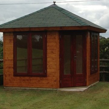 Light brown summer cabin