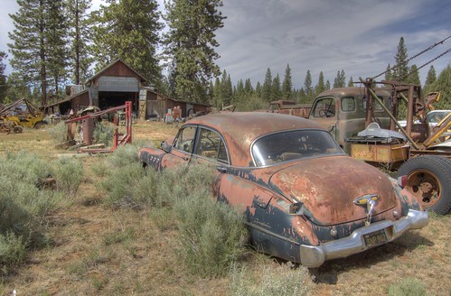 1949 Buick Super sedan with Dynaflow transmission, resting in the sagebrush HDR