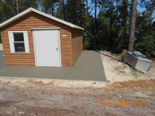 Concrete Around  Our Shed