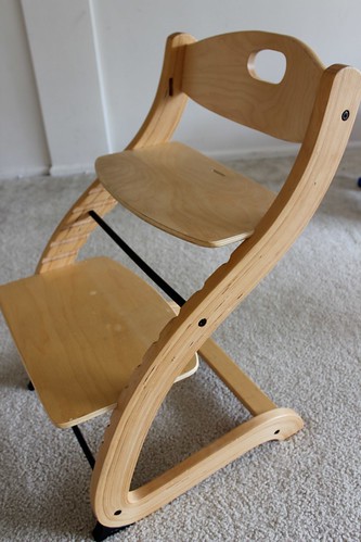 wooden high chair $15