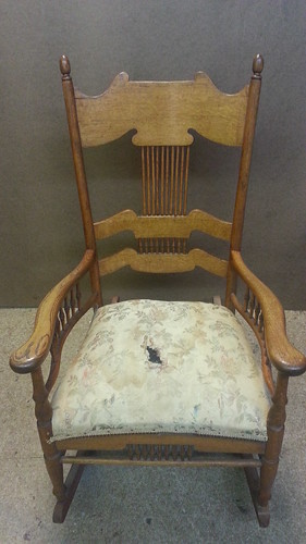 Antique wooden chair (before).