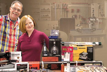 The American Woodshop Co-Hosts Scott & Suzy Phillips Visit Woodcraft for Holiday Gift Ideas