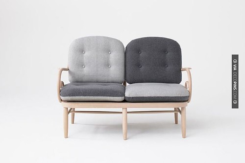 nendo: sofa, akimoku wooden furniture for edition blue