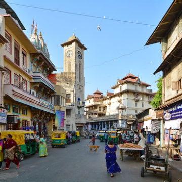 India - Gujarat - Ahmedabad - Clock Tower Near Swami Narayan Mandir