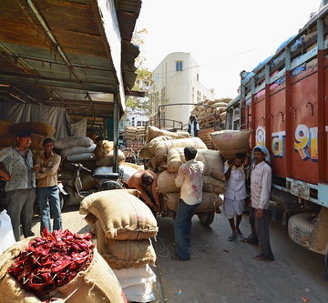 India - Gujarat - Ahmedabad - Coolie Unloading Truck - 29