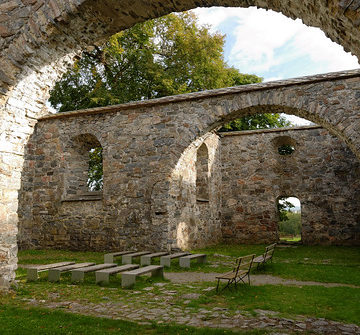 Nes kirke ruins