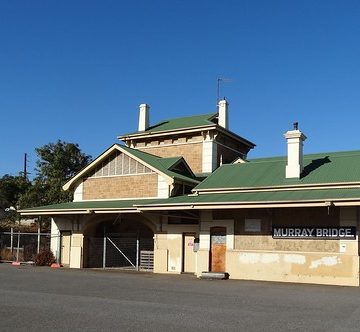 Murray Bridge. Murray Bridge waiting room and railway station offices. Built around 1914 in Art Nouveau style almost identical to Tailem Bend, Bordertown, Moonta, Wallaroo and other stations. .