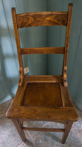 Old silky oak school chair, circa 1900