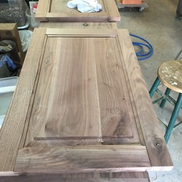 Black walnut cabinet door