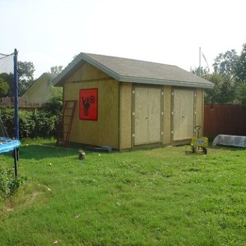 Shed we built in the backyard