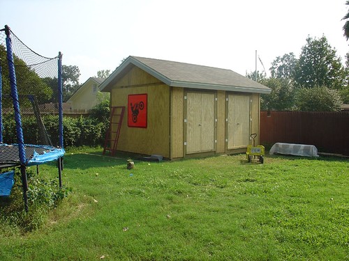 Shed we built in the backyard