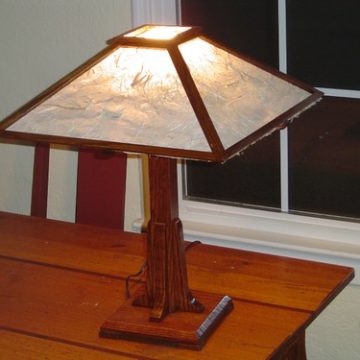 Arts and Crafts Table Lamp and Shade 1