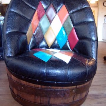 Antique Beer Barrel Chairs and Table for Sale