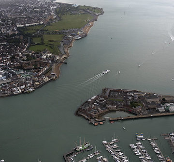 Entrance to Portsmouth Harbour - aerial