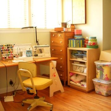 After! corner of sewing room