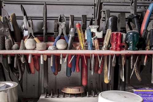 Tool Rack in old shed.