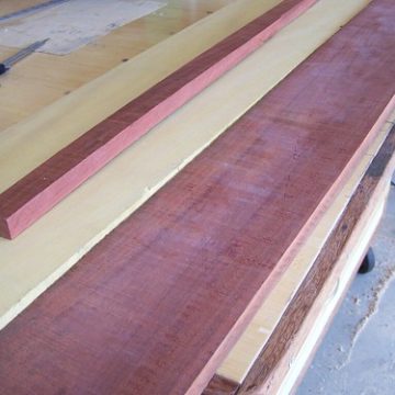 Boards laid out prior to cutting