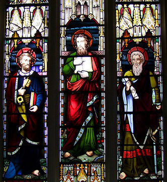 St Matthew flanked by St Peter and St Paul (WH Constable, 1884)