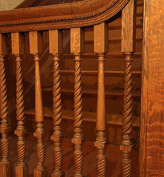 Wooden banister