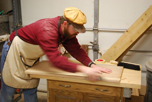 Hand planer in action