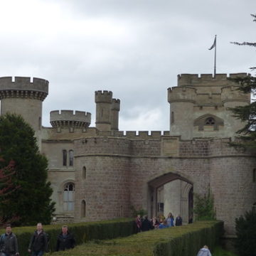 Eastnor Castle - Portcullis Lodge and Retaining Walls to Forecourt